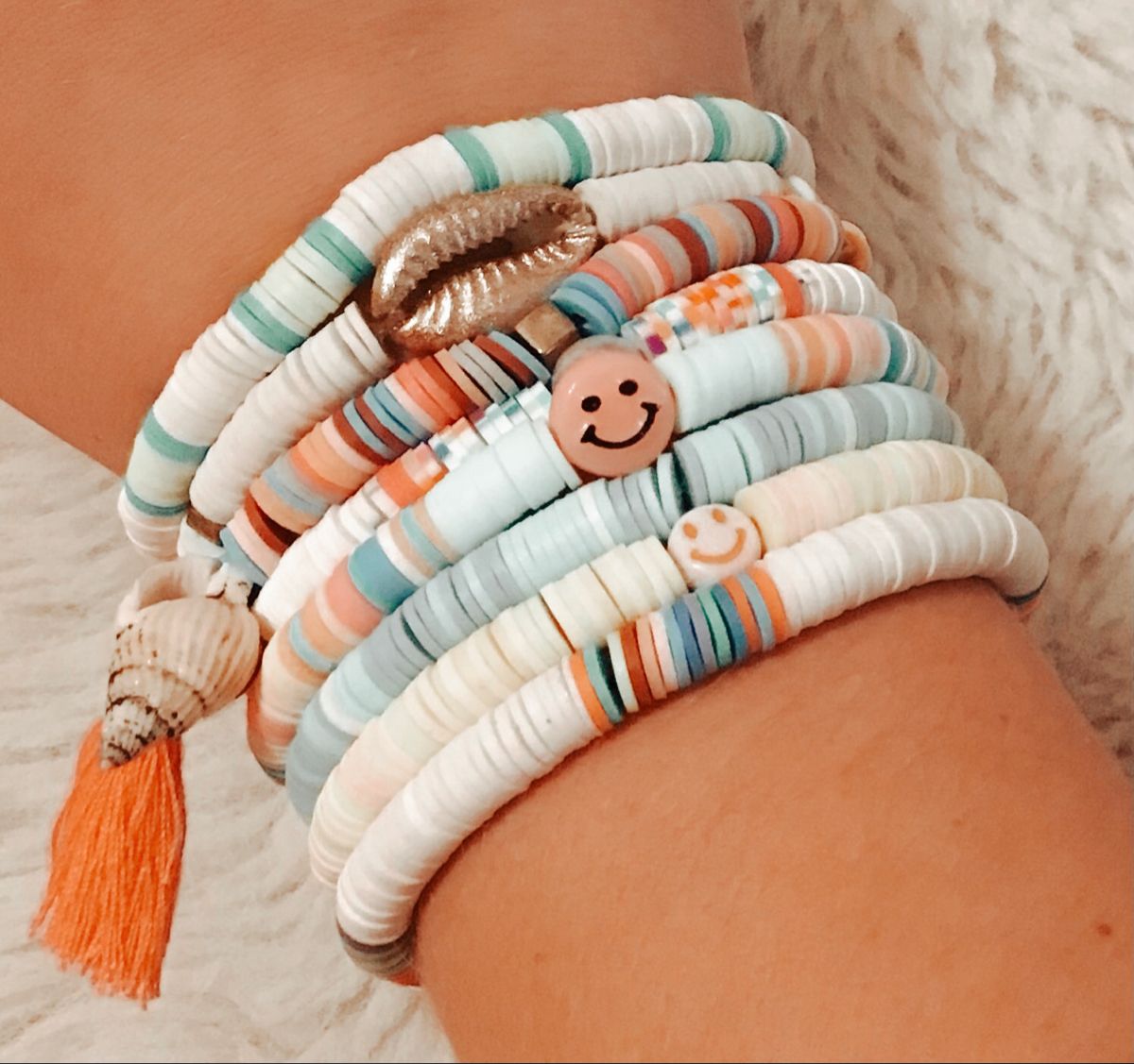 bracelets clay beads ideas