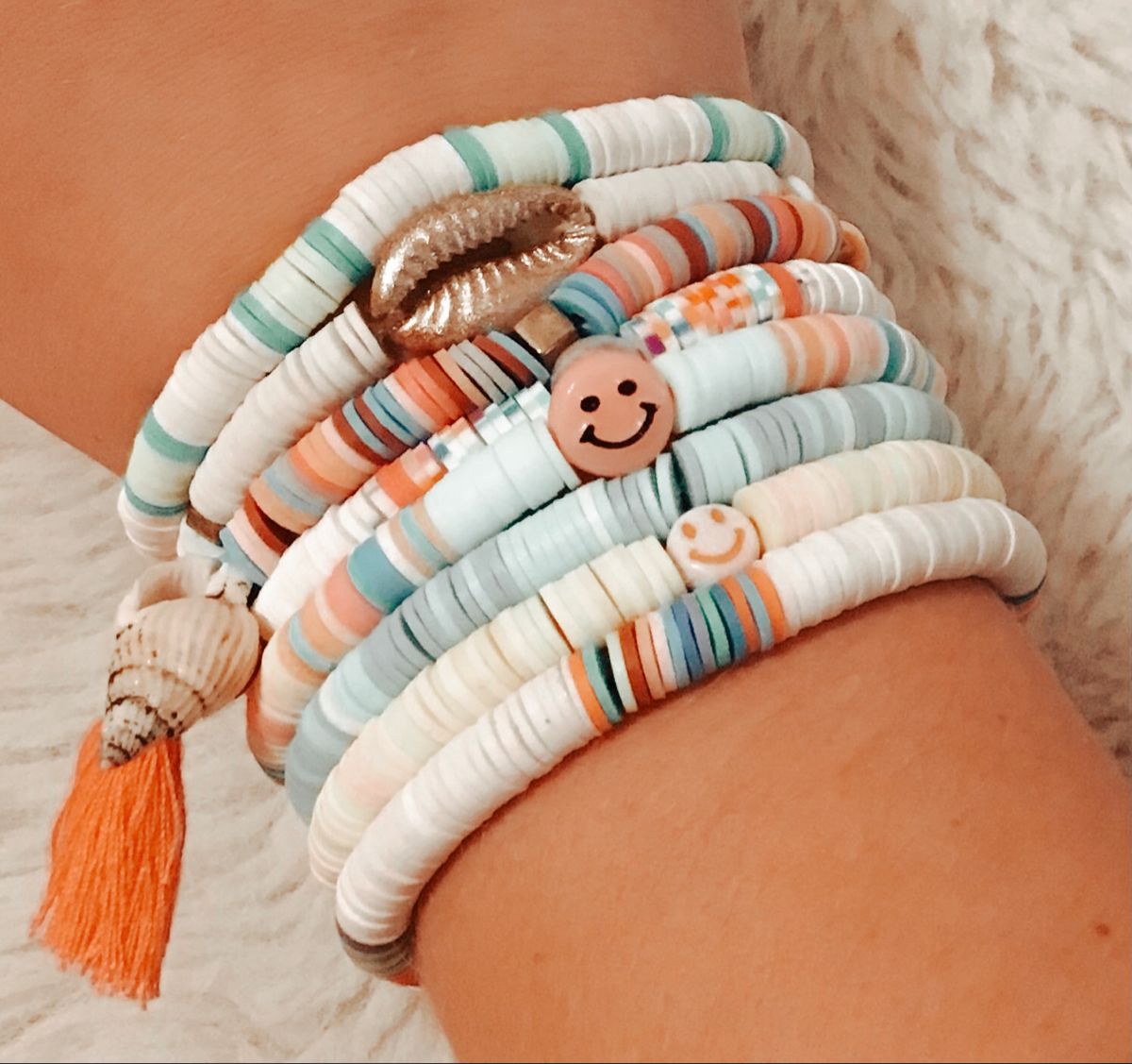 clay bead bracelets ideas