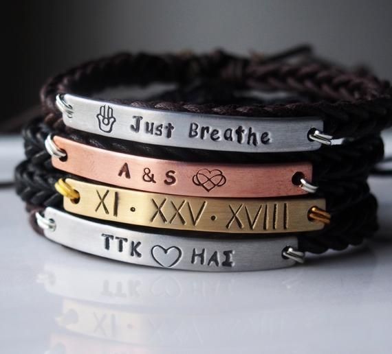 Custom engraved bracelets