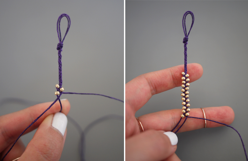 how to make bracelets with string and beads