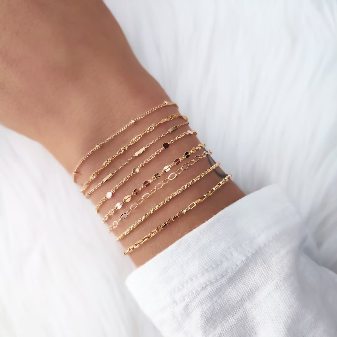 dainty gold bracelets