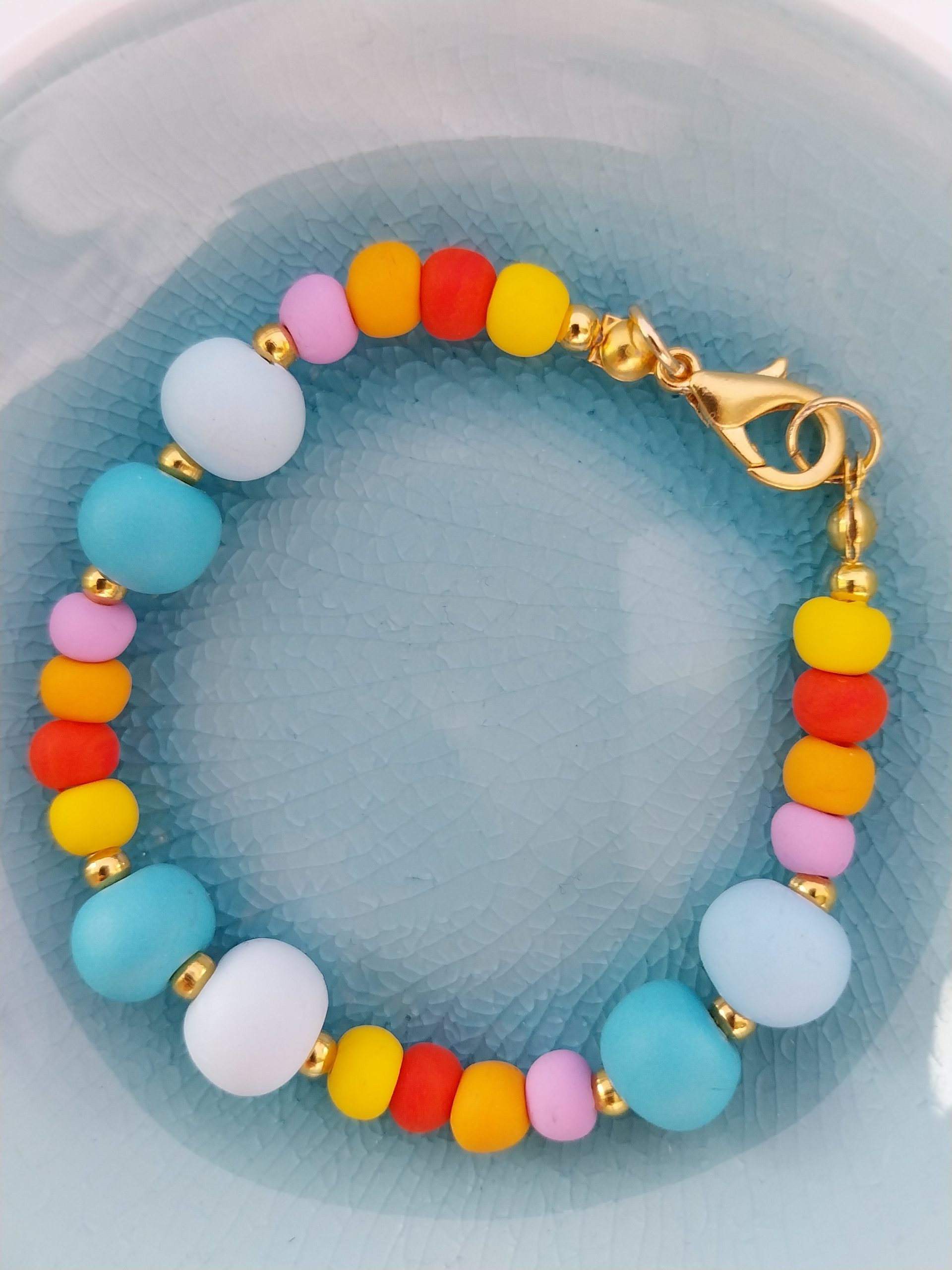 clay bead bracelet