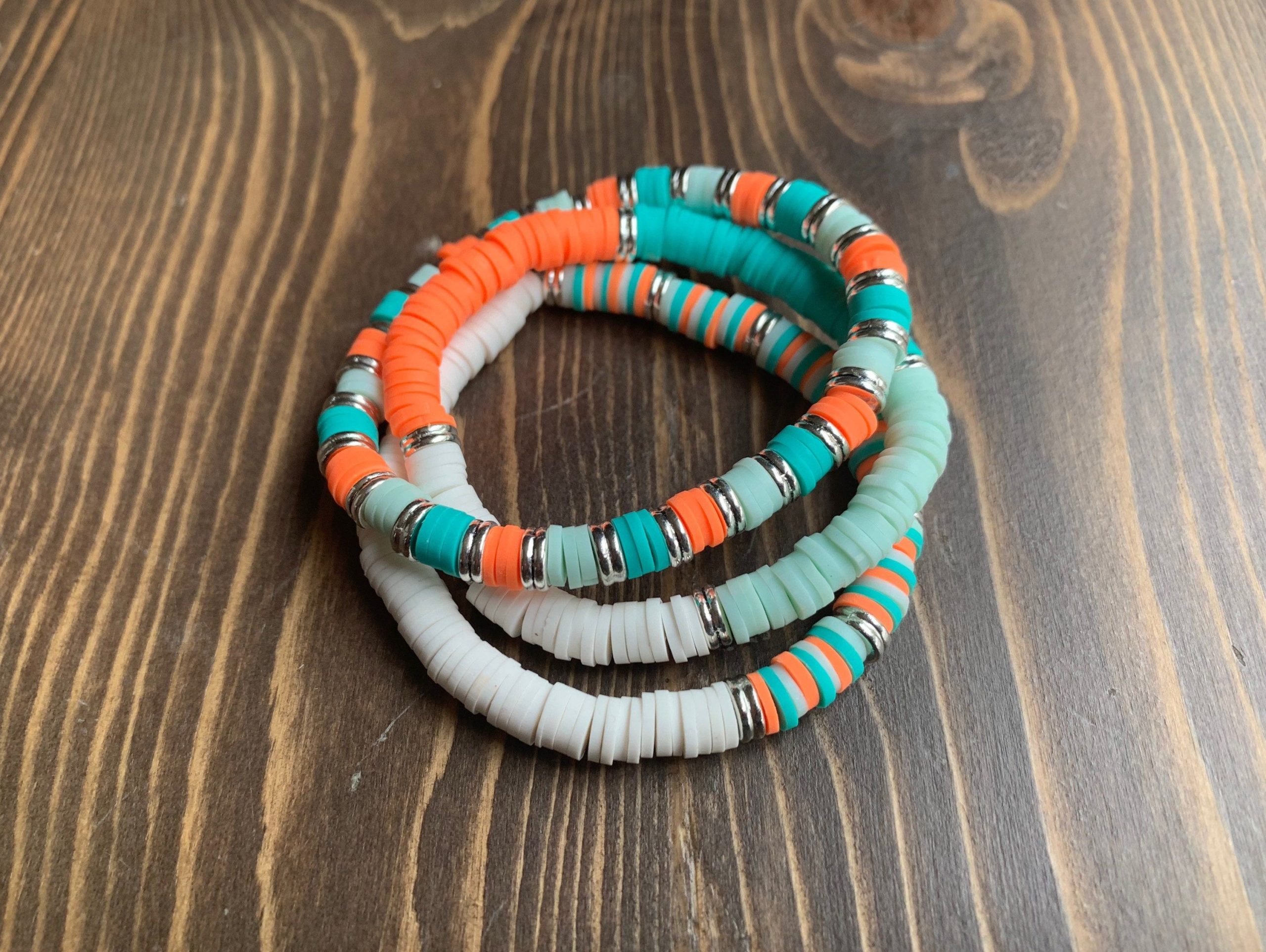 clay bead bracelet