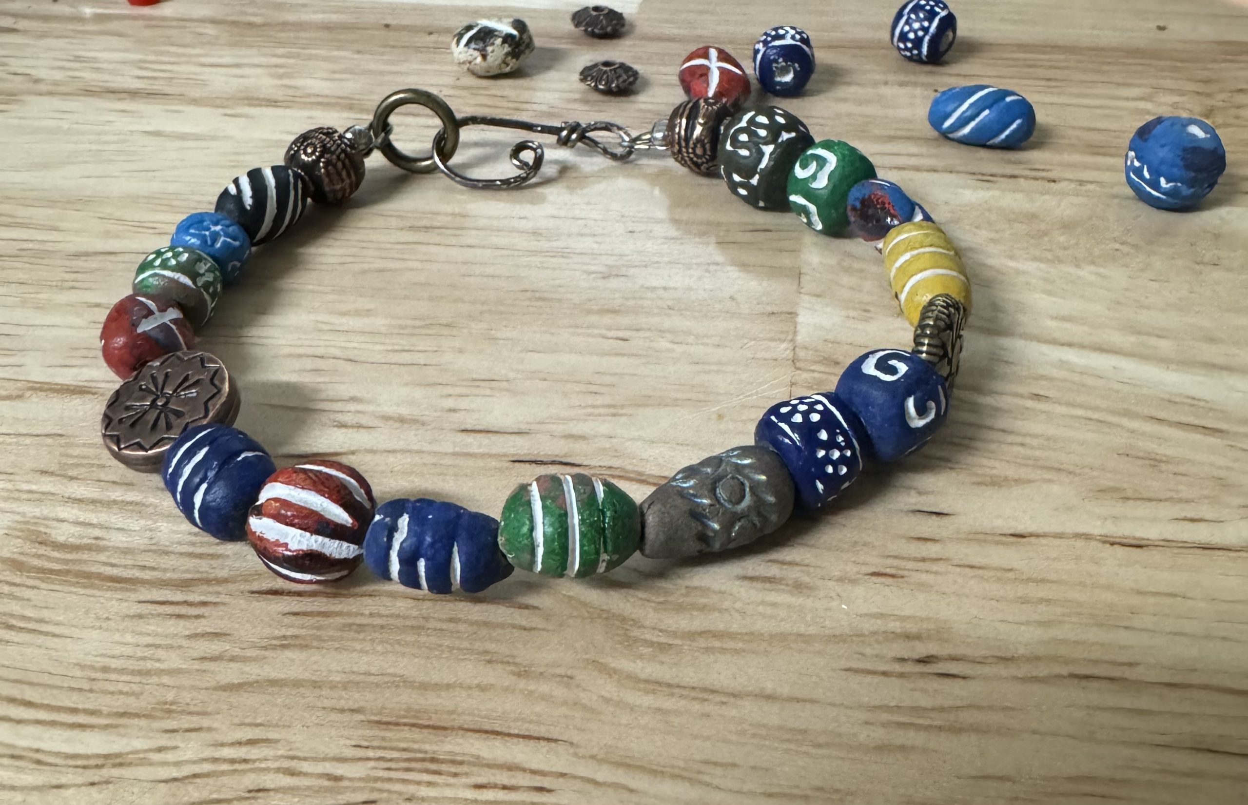 clay bead bracelet