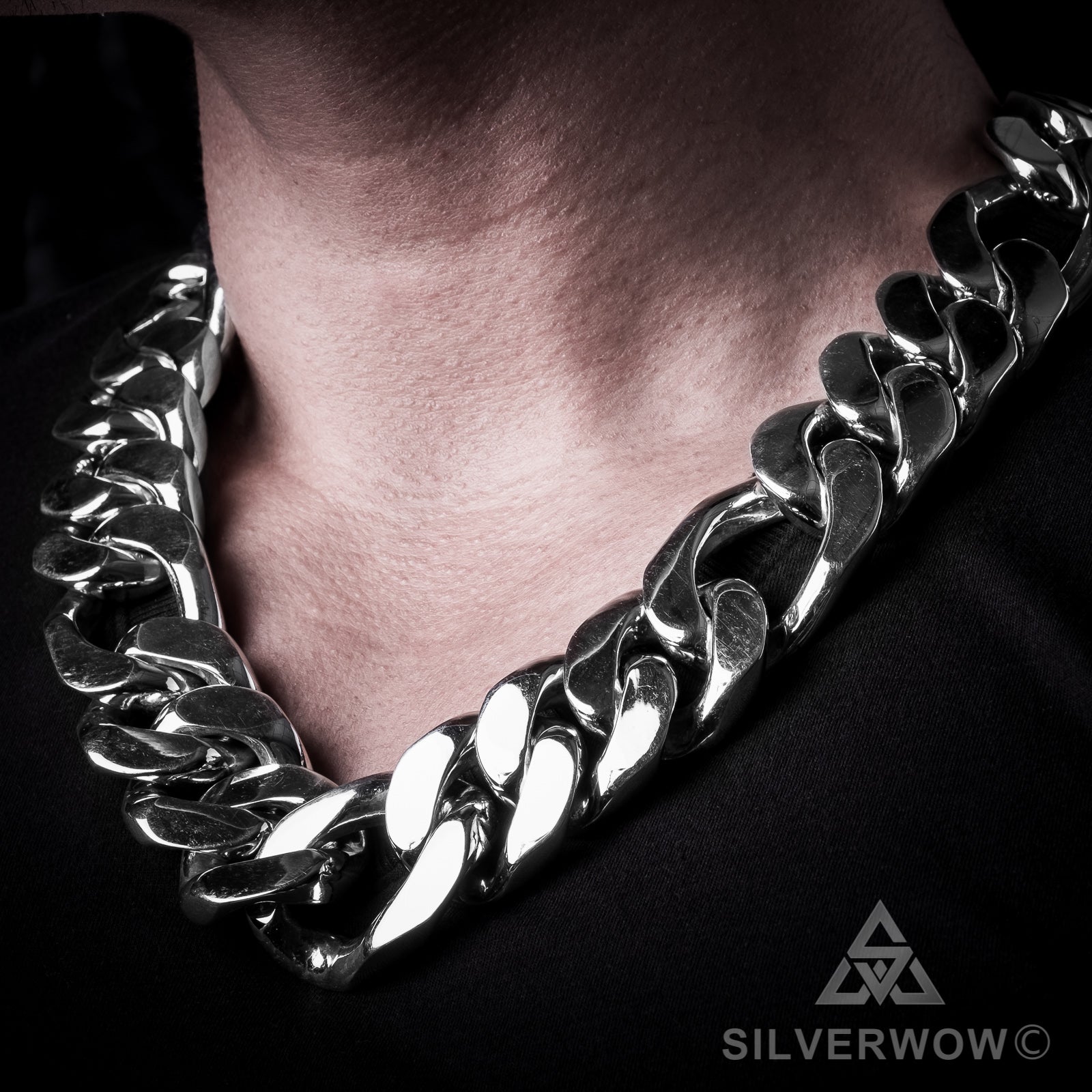 men silver chain