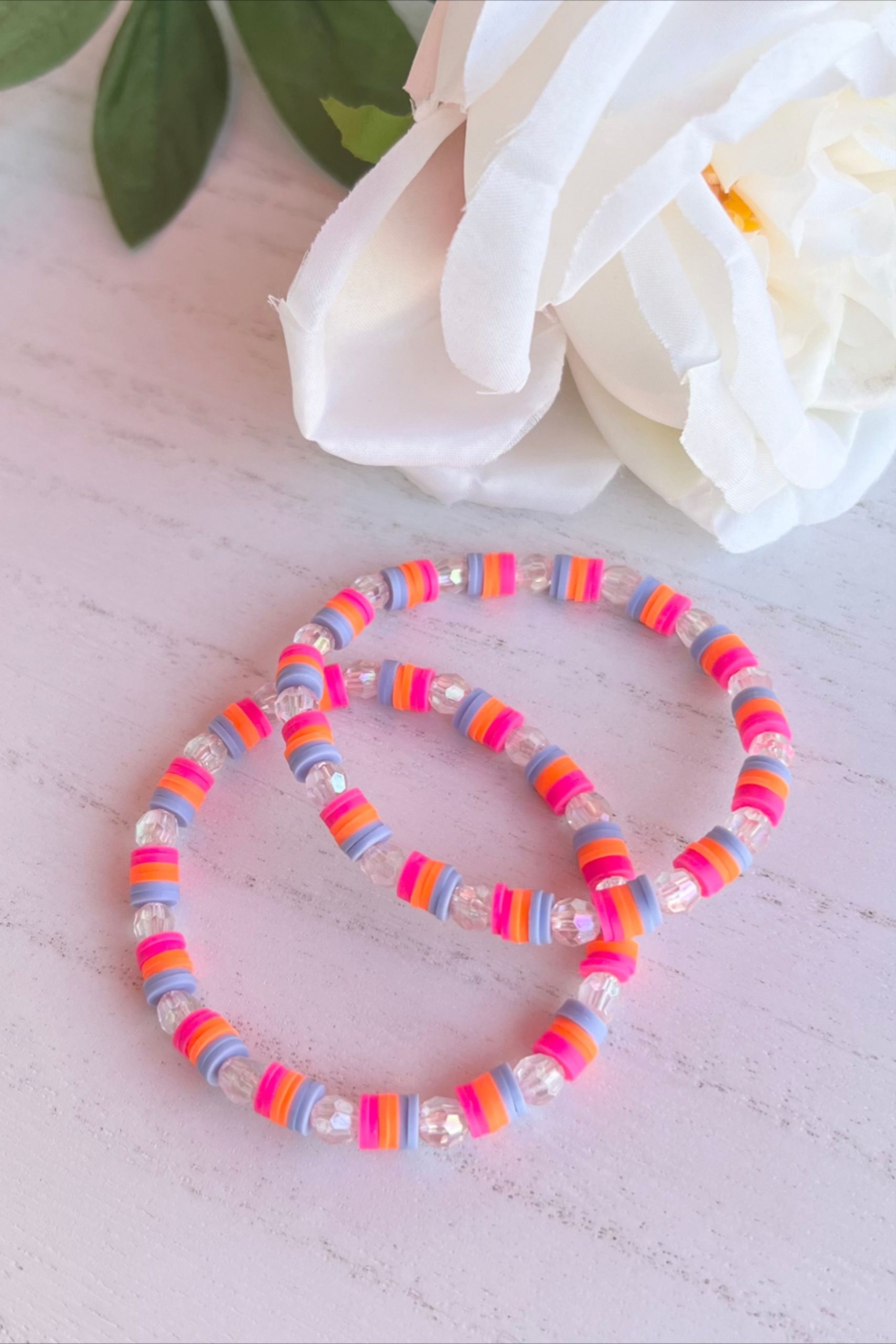 clay bead bracelet idea