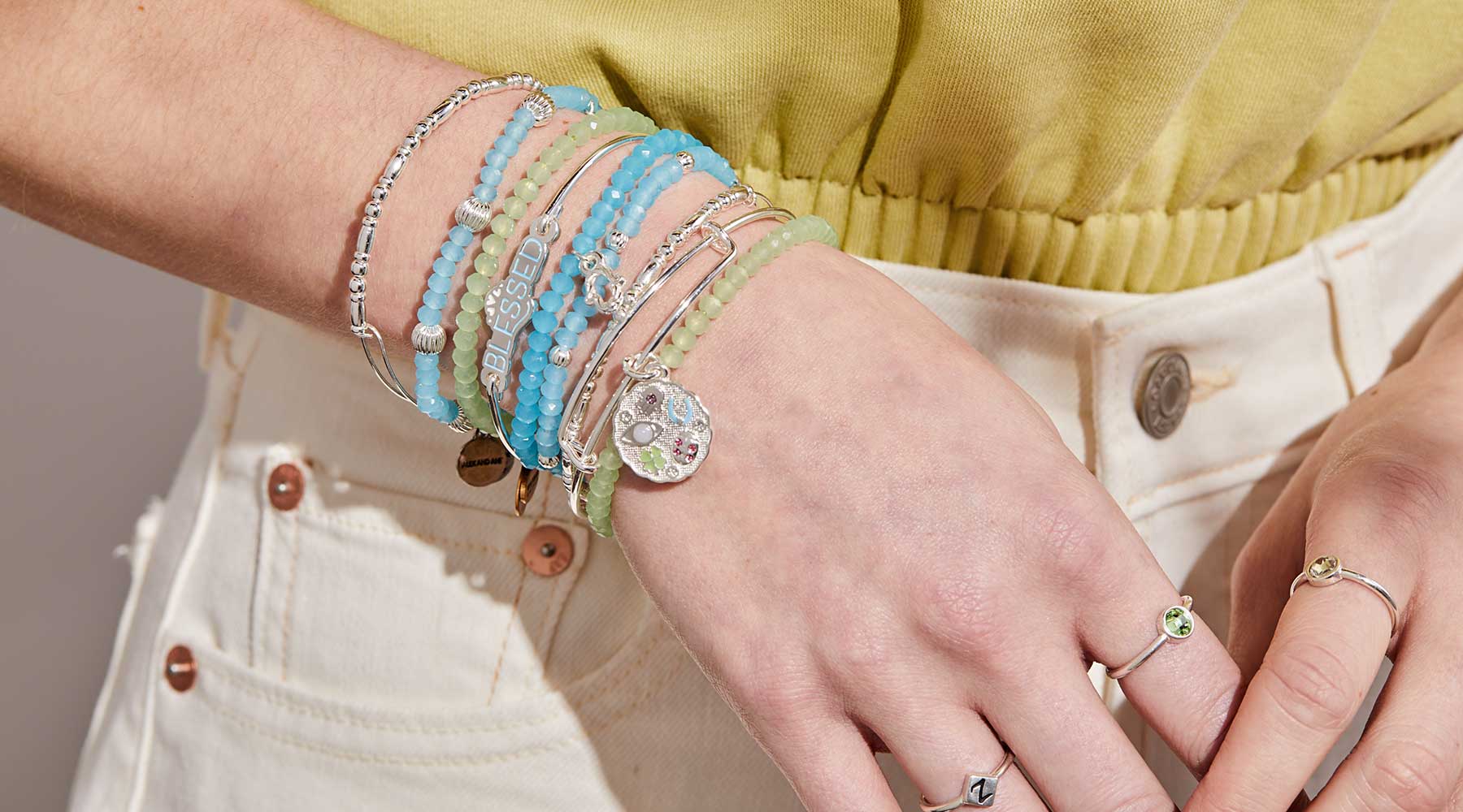 How to wear multiple bracelets