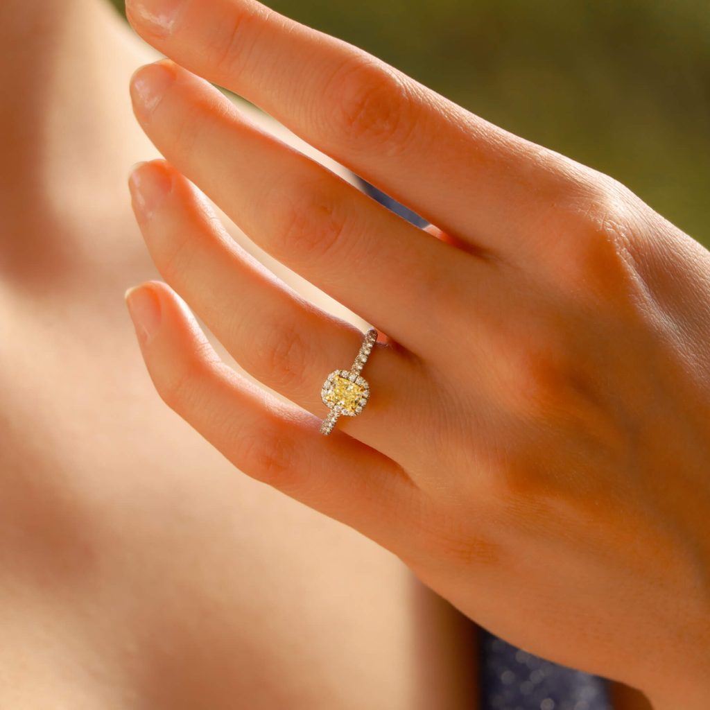 canary diamond ring