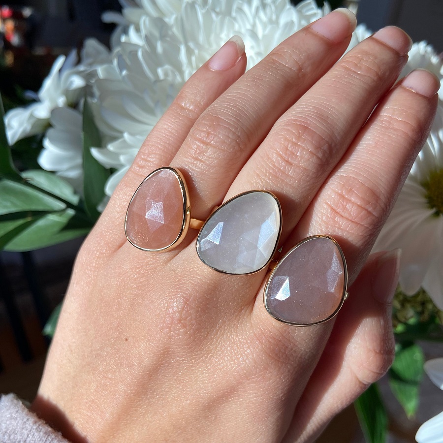 moon stone ring