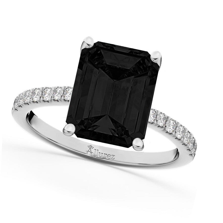 black diamond wedding ring set