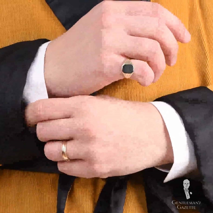 Wedding ring on right hand meaning man