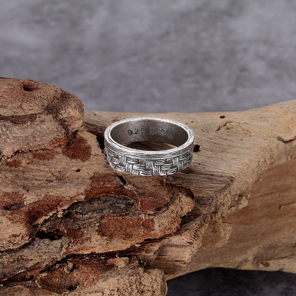 Mens silver ring