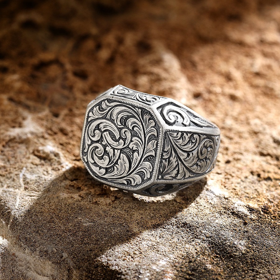 mens silver ring