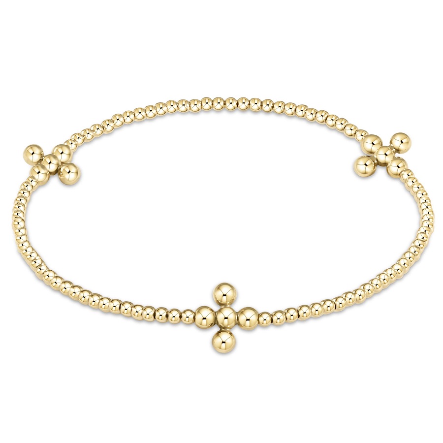 Gold cross bracelet