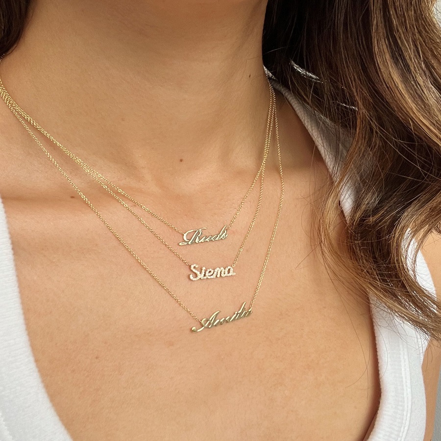 Name Necklace Gold