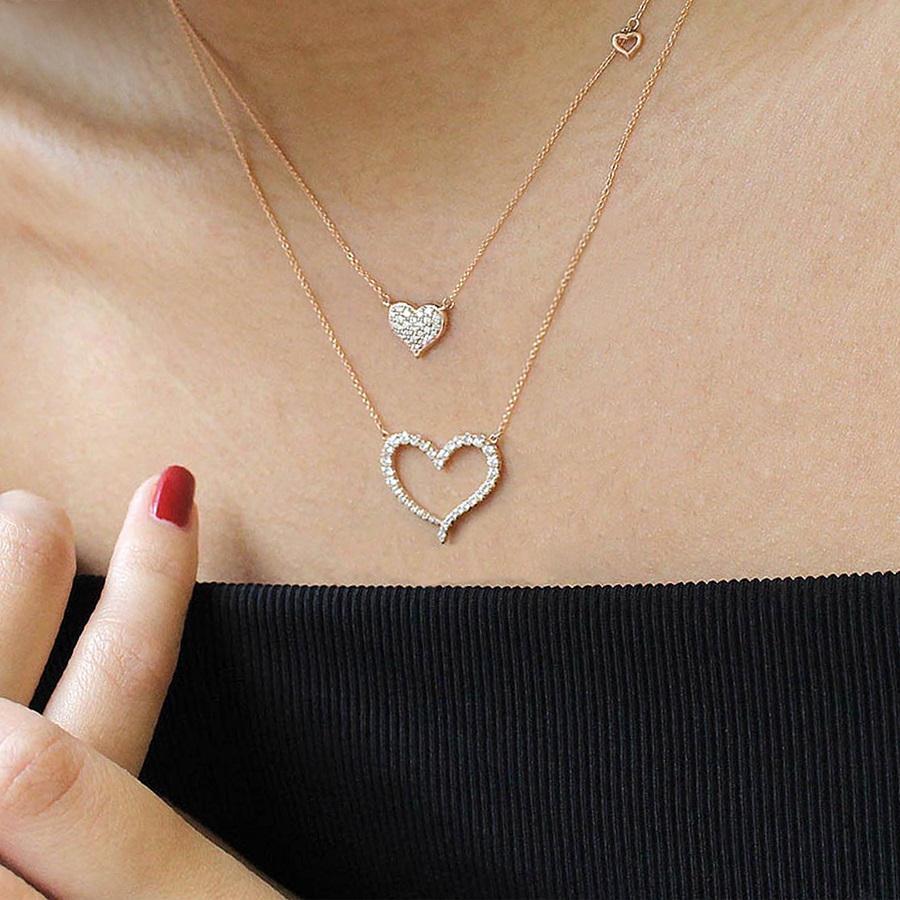 gold heart necklace